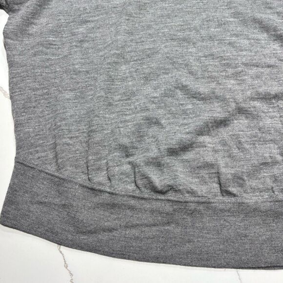 J. Crew Women's Dolman Sleeve Merino Wool Pullover 3/4 Sleeve Grey Sweater SZ M - Picture 11 of 16